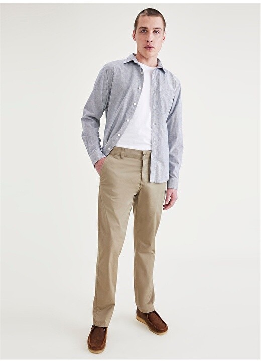 

Бежевые мужские брюки Slim Leg с нормальной талией Dockers, Бежевый