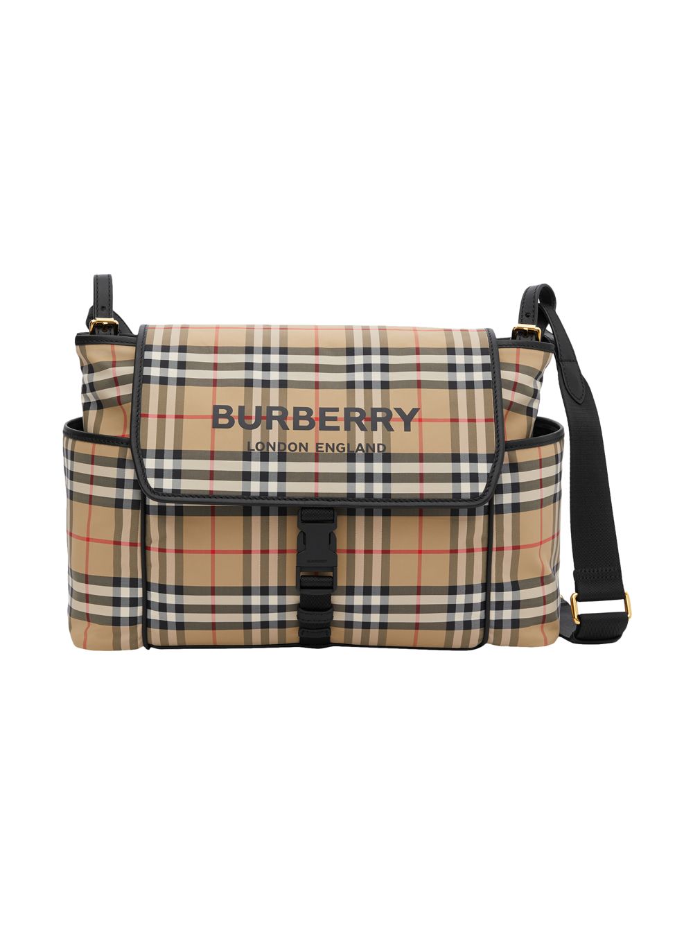 

Сумка для подгузников в винтажную клетку с клапаном Burberry, бежевый