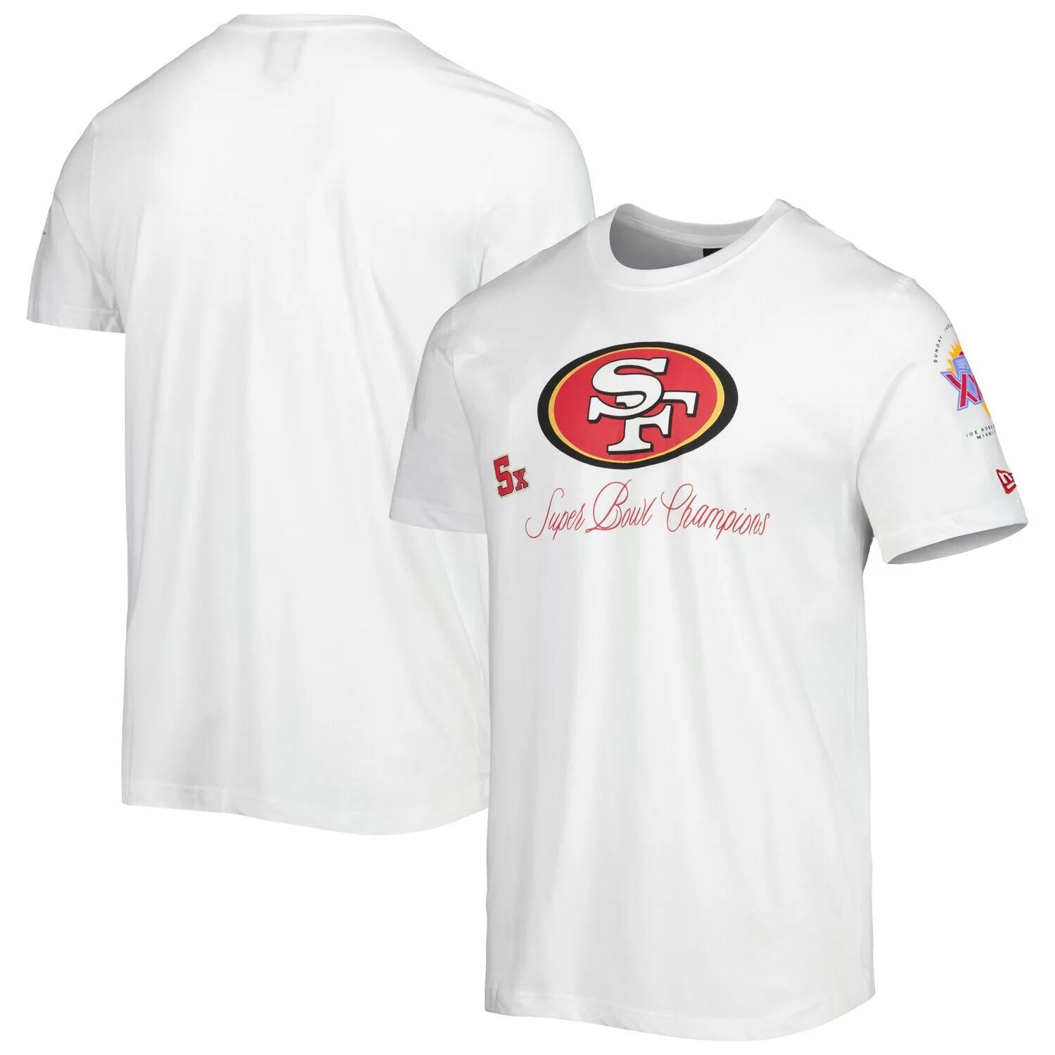 

Мужская белая футболка San Francisco 49ers Historic Champs New Era, Белый