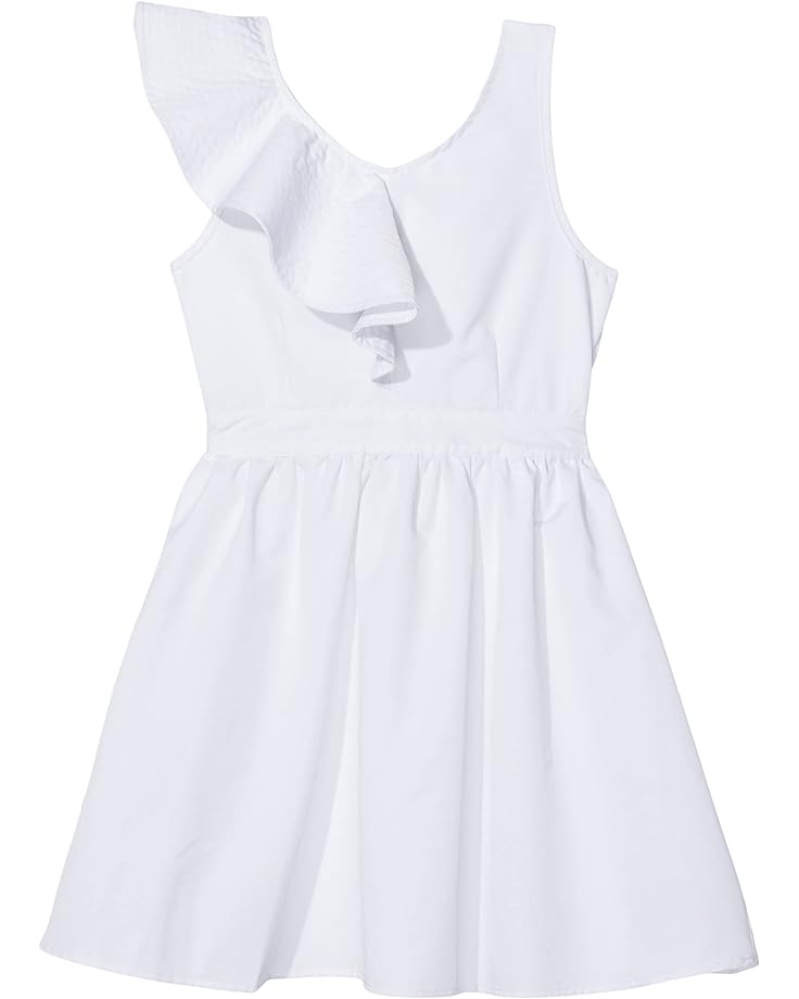 Платье HABITUAL girl One Shoulder Ruffle Dress, белый цена и фото