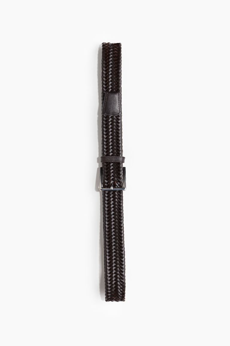 Плетеный кожаный ремень H&M, коричневый ремень с квадратной металлической пряжкой женский кожаный пояс шириной 2 8 см чёрный коричневый для джинсов