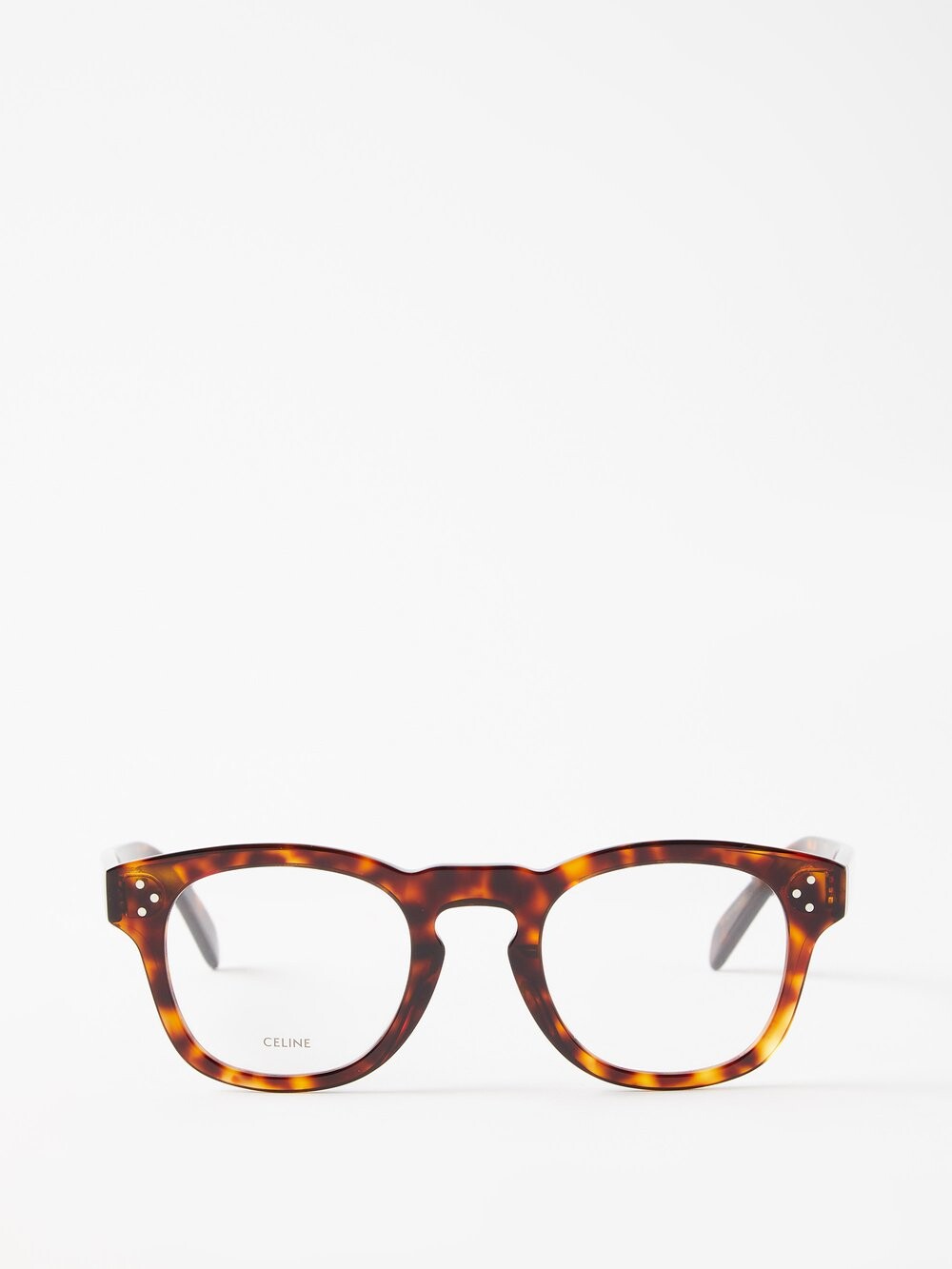 

Очки в черепаховой расцветке из ацетата в d-оправе Celine Eyewear, коричневый