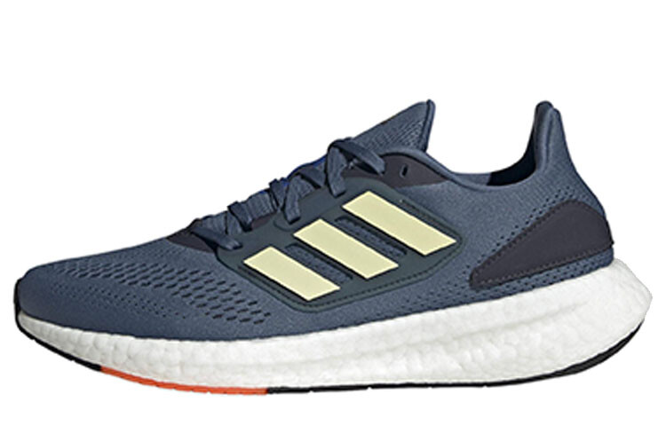 

Кроссовки для бега Pureboost 22 мужские с низким верхом, синие/белые/бежевые Adidas