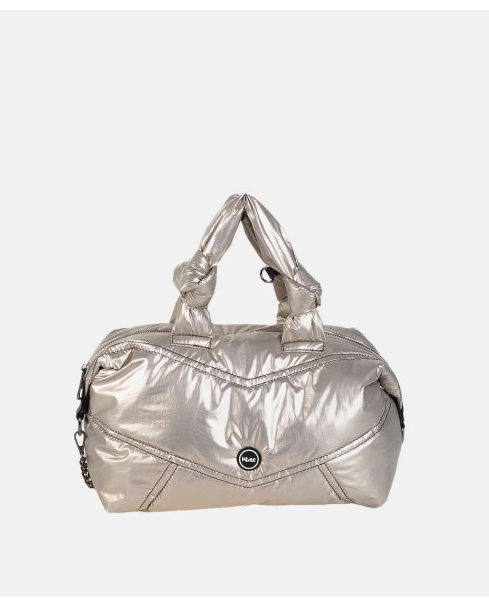 Большая нейлоновая сумка для боулинга с металлической позолоченной подкладкой и съемным плечевым ремнем Kbas, золотой
