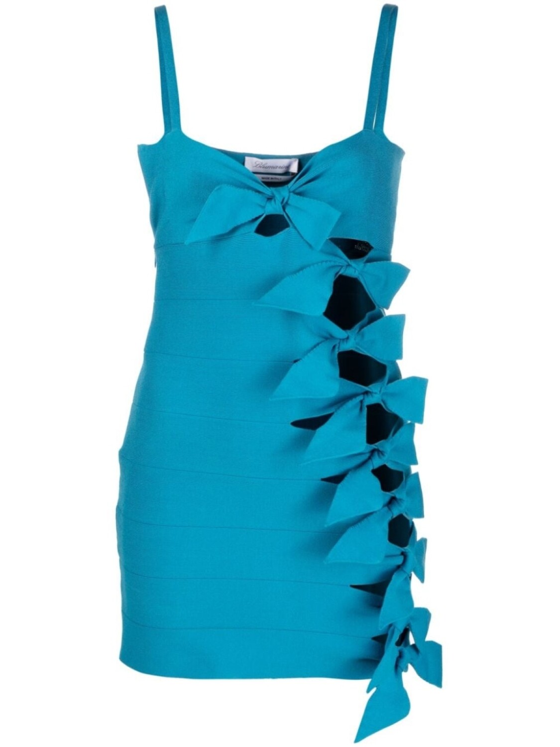 

Blumarine платье мини с бантом, синий