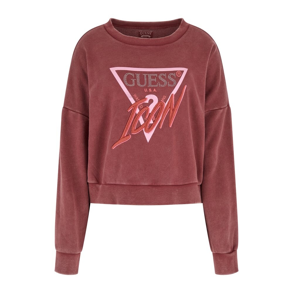 

Толстовка Guess Cotton Icon, розовый