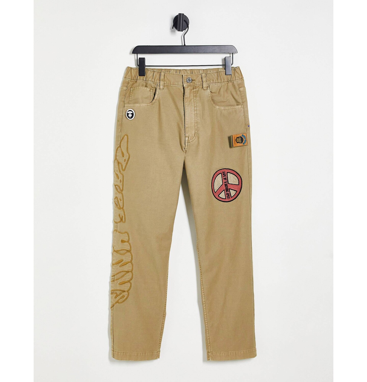 

Коричневые брюки умиротворения Aape By A Bathing Ape AAPE BY A BATHING APE, Коричневый