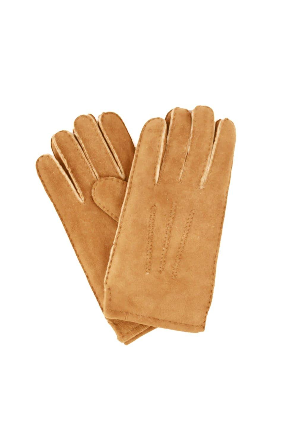 Перчатки из овчины с трехточечной строчкой Eastern Counties Leather, коричневый русские меховые перчатки зимние теплые мужские замшевые перчатки из овчины и шерсти китайские производители оптовая продажа под заказ