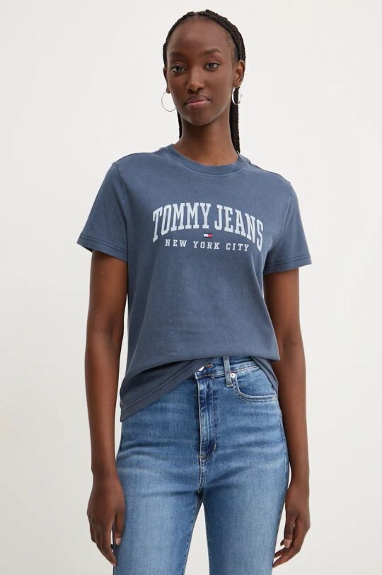 

Хлопковая футболка Tommy Jeans, темно-синий