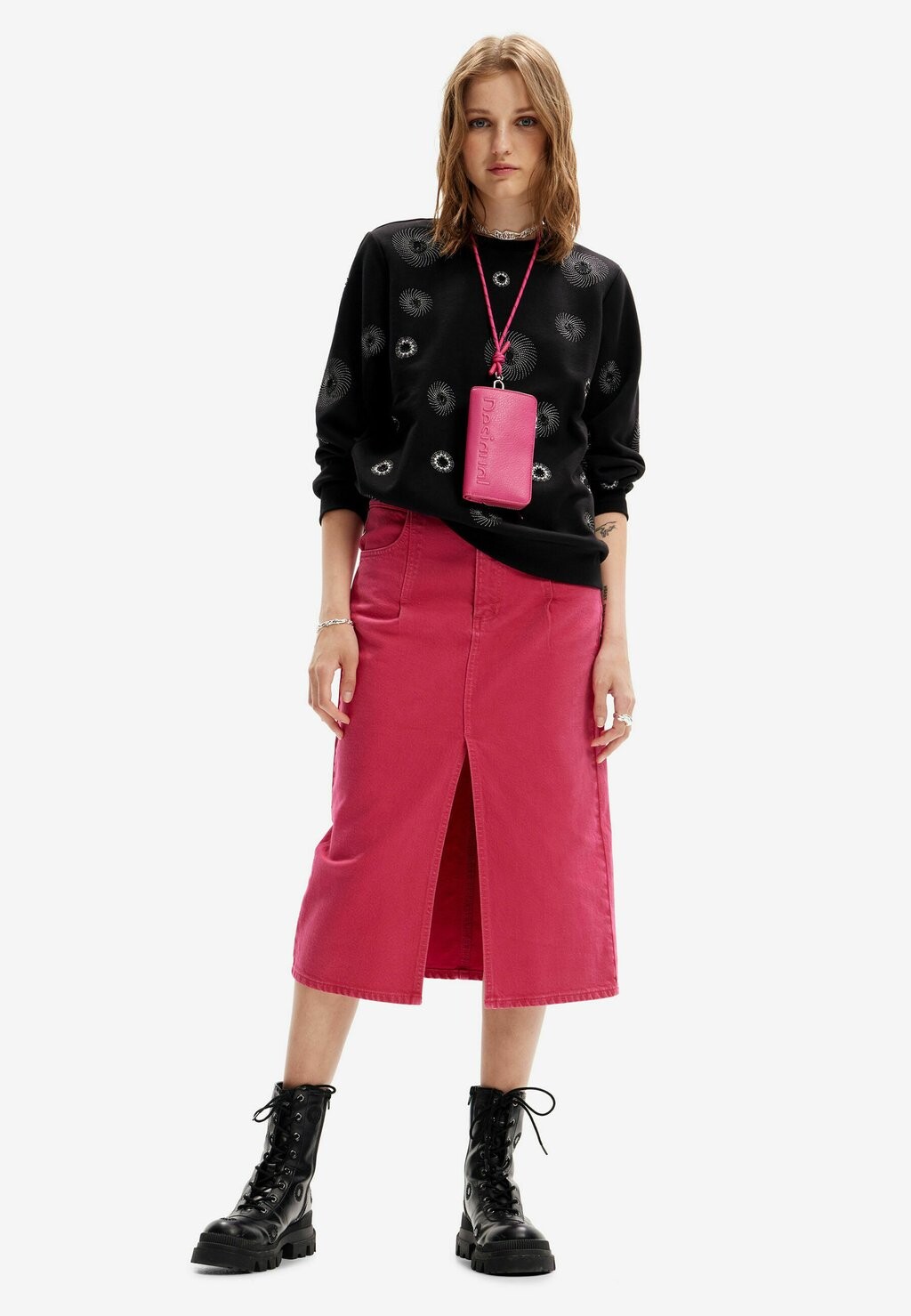 

Кошелек РЕМЕНЬ СРЕДНЕГО РАЗМЕРА Desigual, розовый