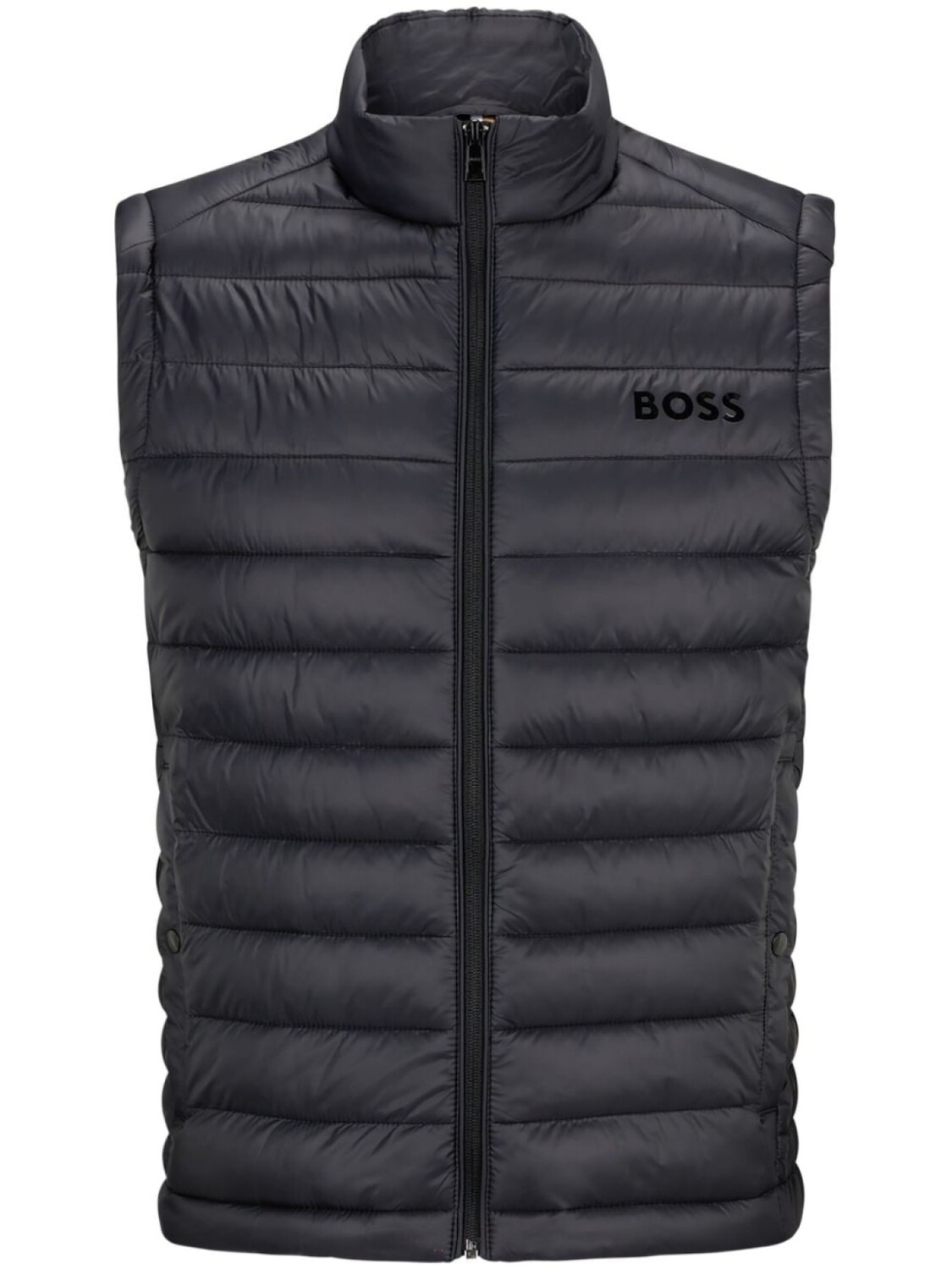 

BOSS стеганый жилет с логотипом, черный