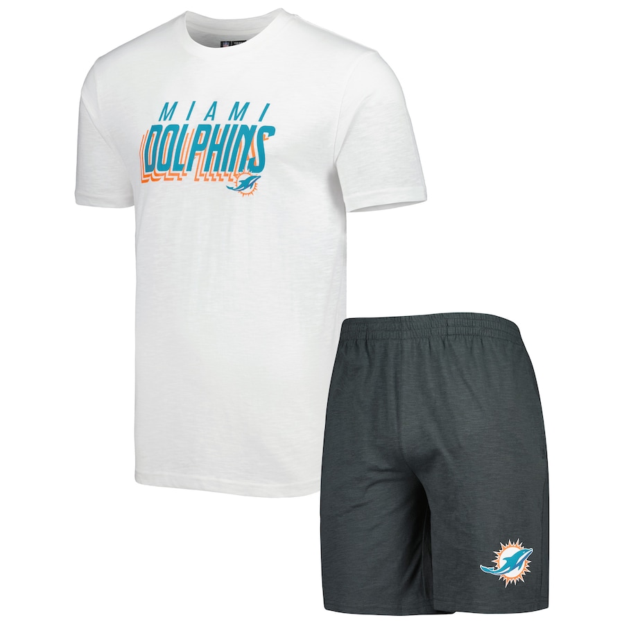 

Пижамный комплект Concepts Sport Miami Dolphins, угольный