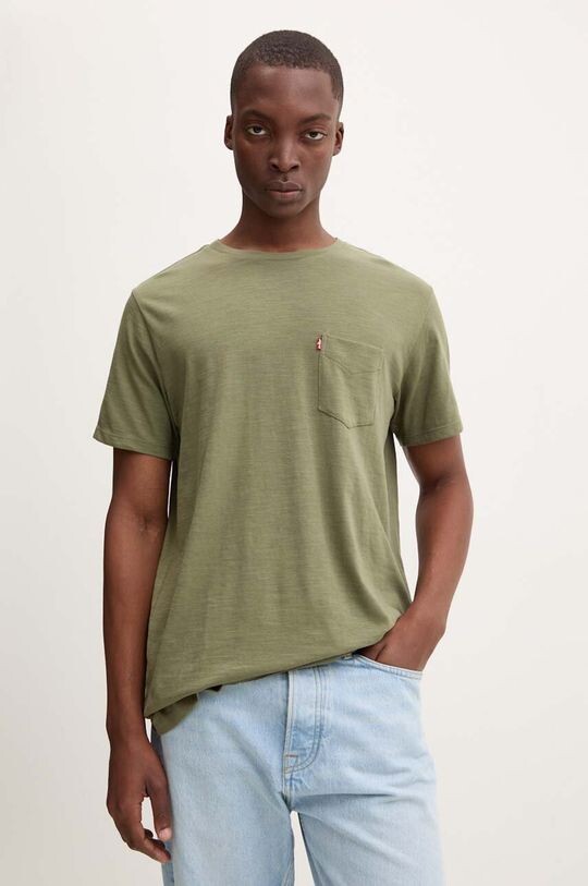 

Хлопковая футболка Levi's, зеленый