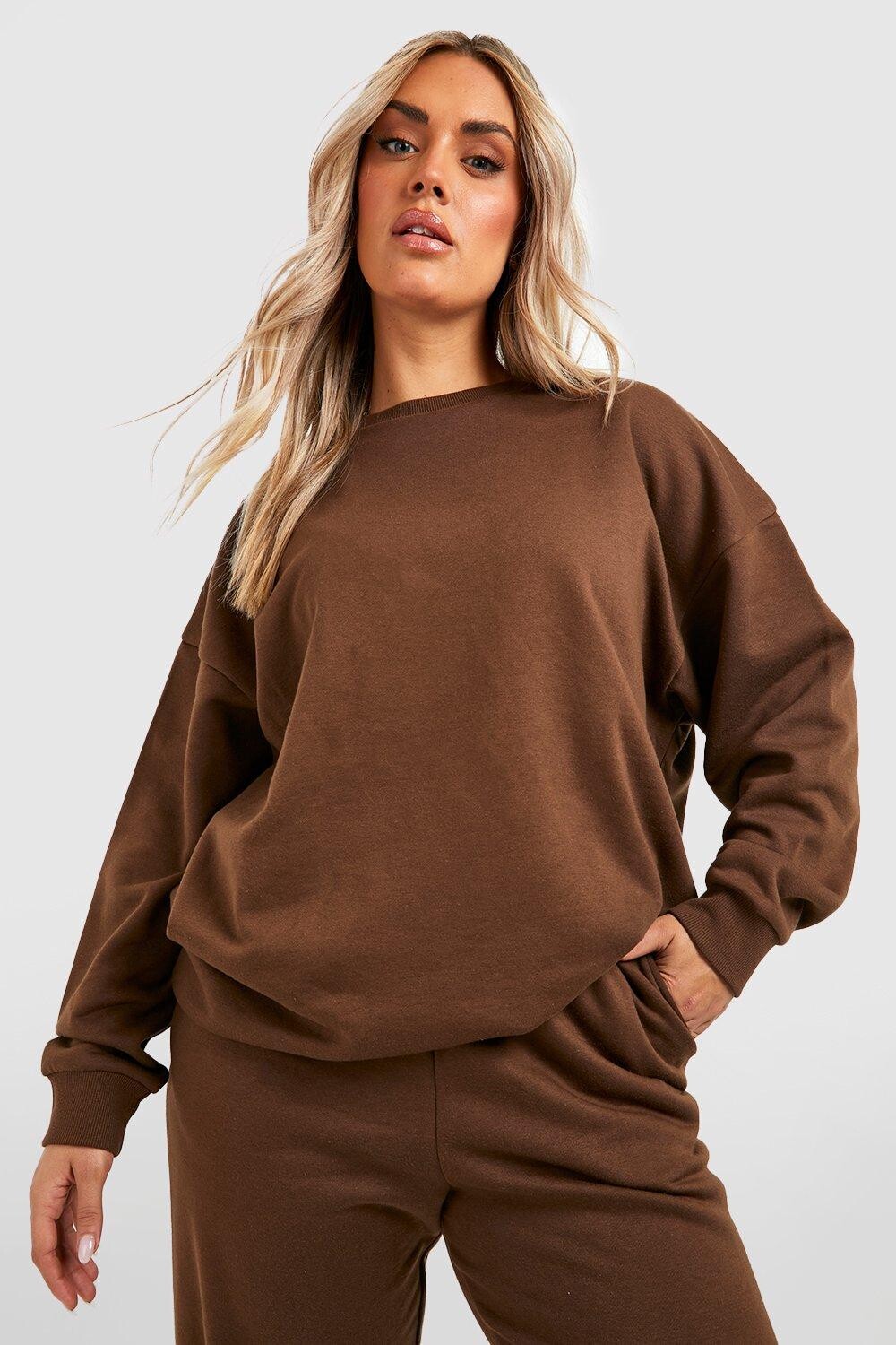 

базовый свитер оверсайз Boohoo, шоколадный