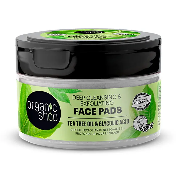 

Тонизирующие лицевые диски Deep Cleansing & Exfoliating Face Pads Organic Shop, 20 UD