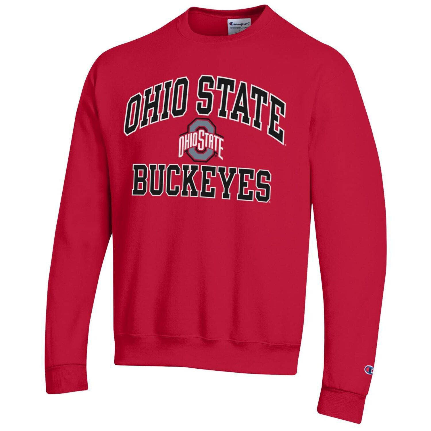 

Мужской пуловер Scarlet Ohio State Buckeyes с высоким мотором Champion