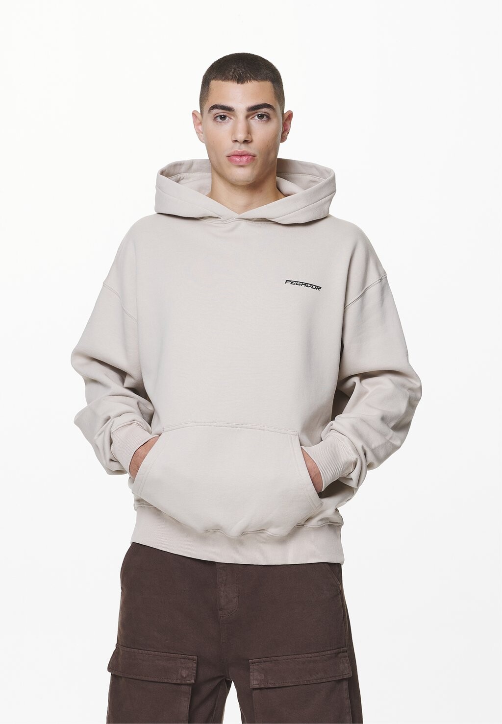 

Толстовка с капюшоном, кремовый от пыли Eads Oversized Hoodie Pegador, Бежевый