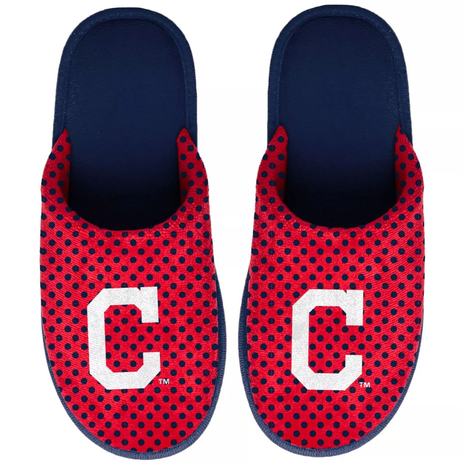 

Женские тапочки с большим логотипом FOCO Cleveland Indians