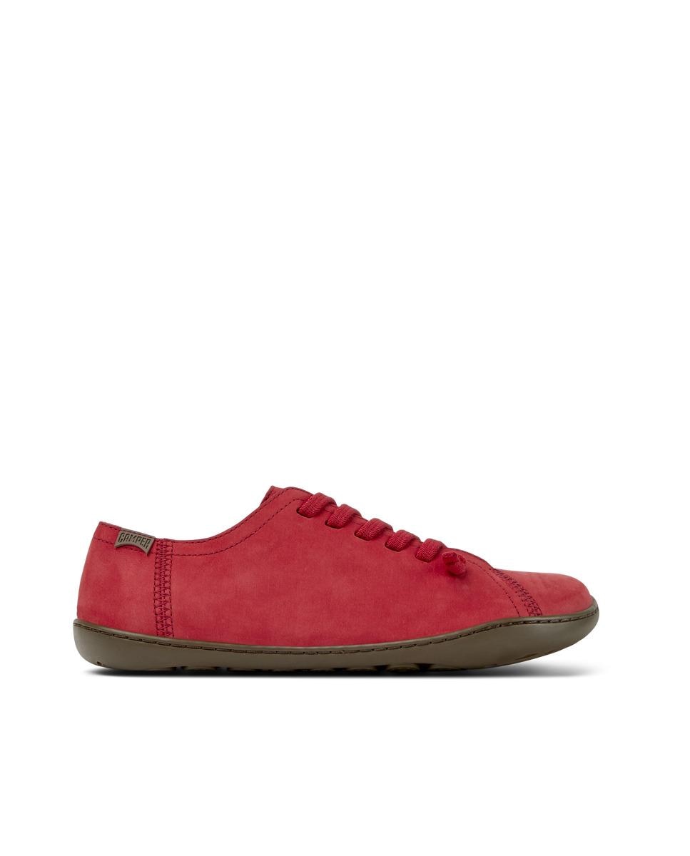 цена Женские кожаные кроссовки на шнурках красного цвета Camper, красный