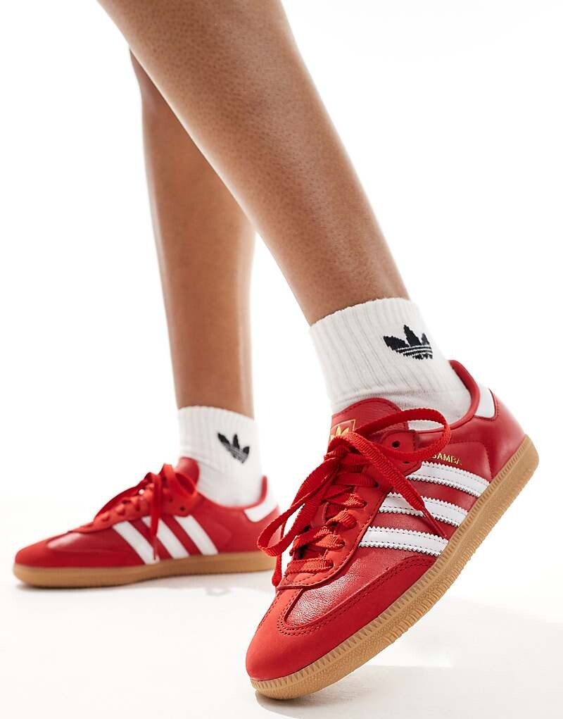 

Красно-белые кроссовки adidas Originals Samba OG