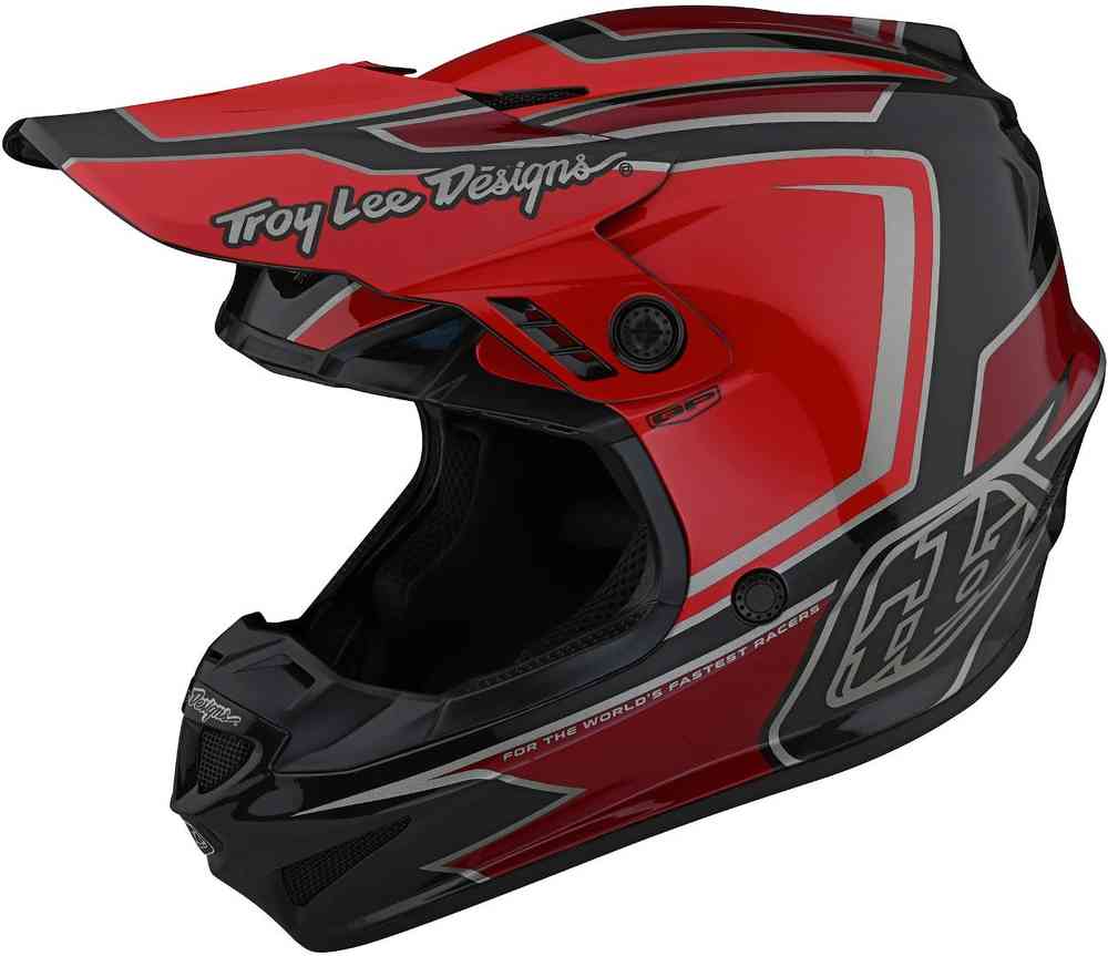 шлем troy lee designs a2 decoy mips велосипедный белый оранжевый Шлем для мотокросса GP Ritn Troy Lee Designs, красный/черный