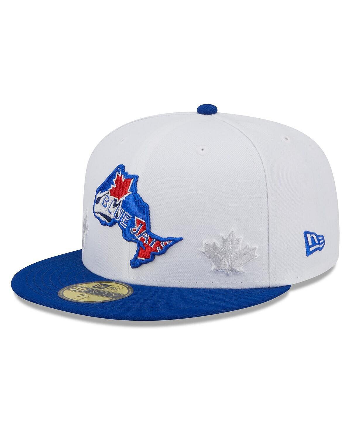 

Мужская приталенная шляпа белого и королевского цветов Toronto Blue Jays State 59FIFTY New Era