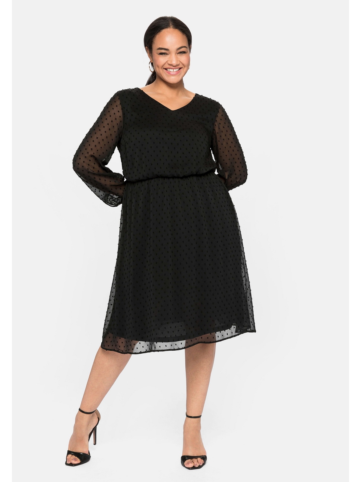 Платье sheego Chiffon, черный