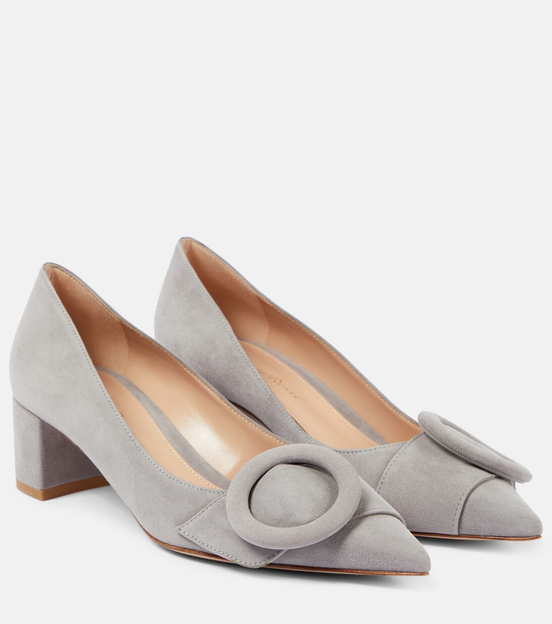 

Замшевые туфли Gianvito Rossi, серый