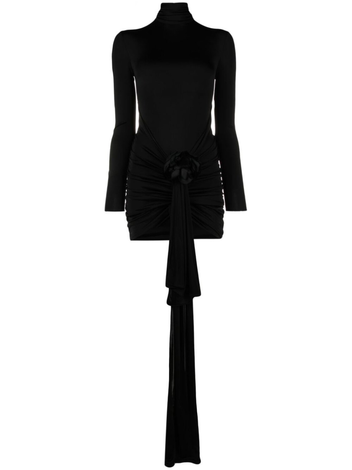 

Saint Laurent платье мини с аппликацией, черный