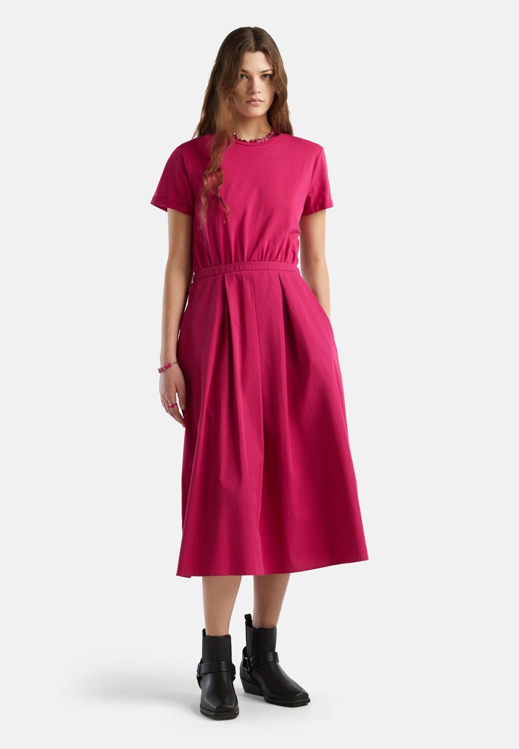 

Платье легкое GIROCOLLO ROTONDO United Colors of Benetton, сирень