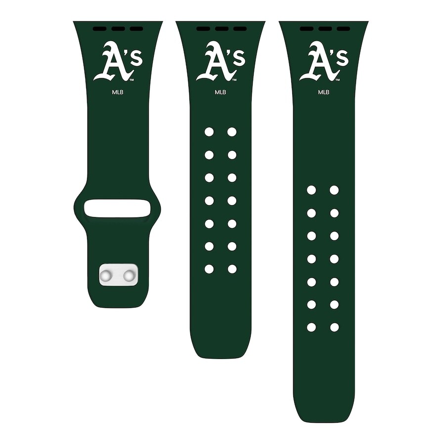 

Ремешок для часов Artinian Oakland Athletics, зеленый