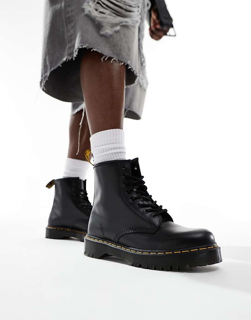 

Черные гладкие ботинки Dr Martens 1460 Bex с 8 люверсами