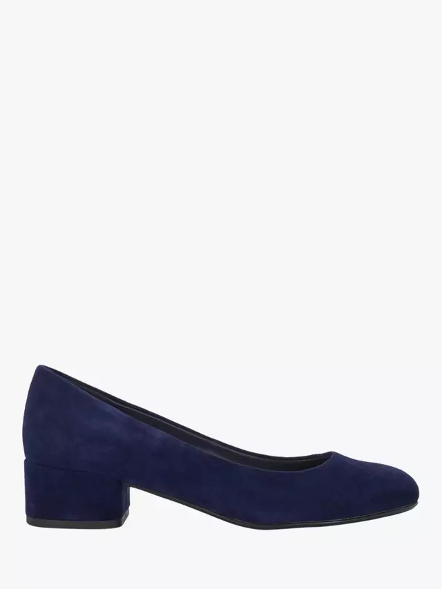 

Туфли-лодочки Dune Bracket Wide Fit Suede Heeled, темно-синий