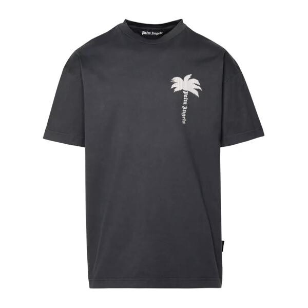 

Футболка gray cotton t-shirt Palm Angels, черный