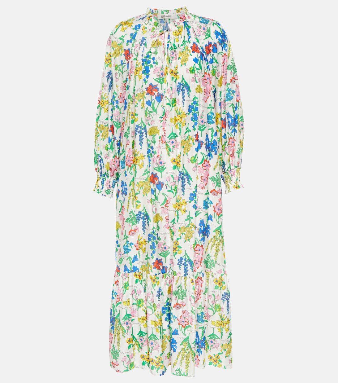 Платье миди с принтом DIANE VON FURSTENBERG, разноцветный