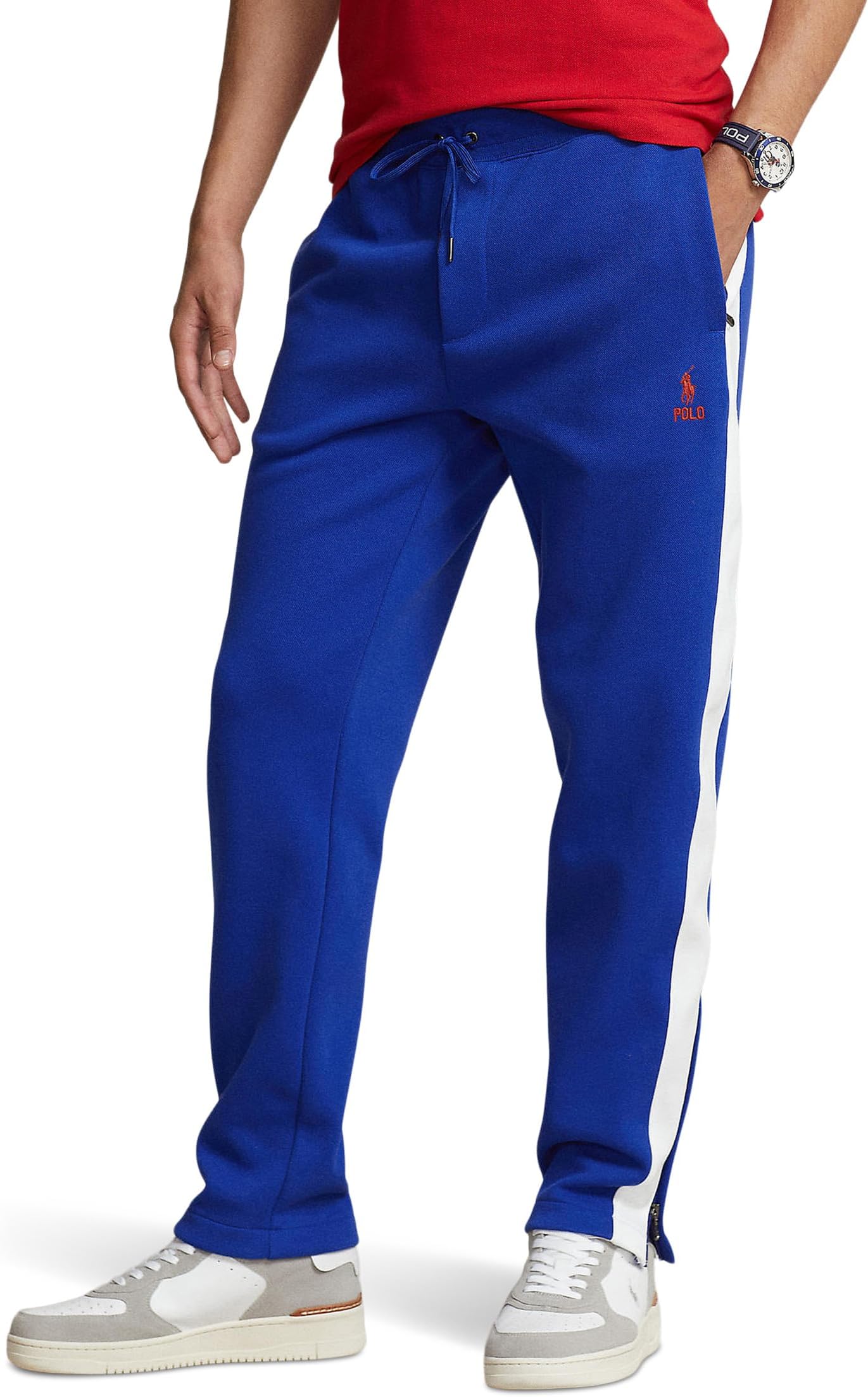 Спортивные брюки двойной вязки из сетки Polo Ralph Lauren, цвет Sapphire Star Multi куртка polo ralph lauren patchwork high pile цвет sapphire star multi