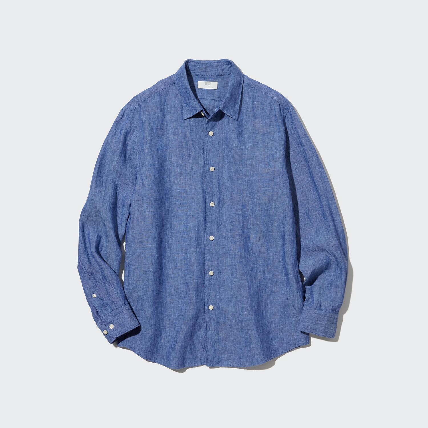 

Рубашка UNIQLO льняная премиум-класса, синий