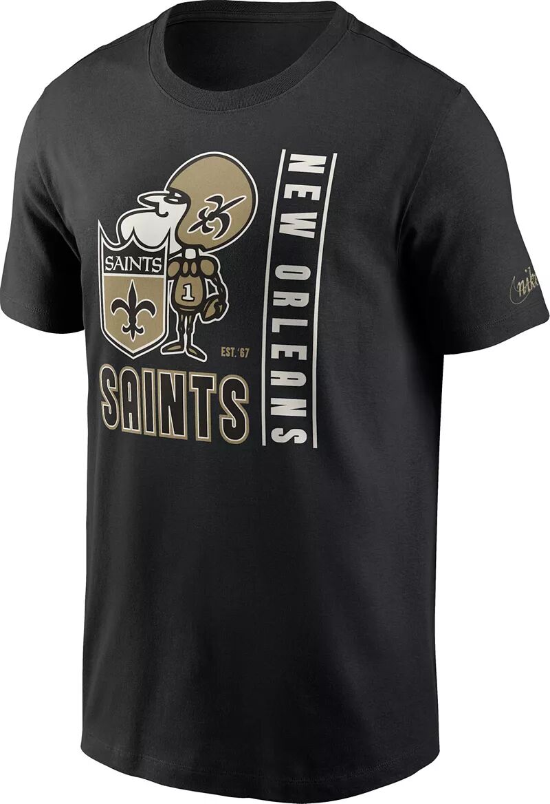 

Мужская черная футболка Nike New Orleans Saints Rewind Essential