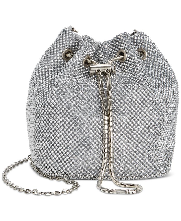 Миниатюрная сумка-ведро из ромбовидной сетки на шнурке I.N.C. International Concepts, серебро сумка тоут trippii с цепочкой i n c international concepts