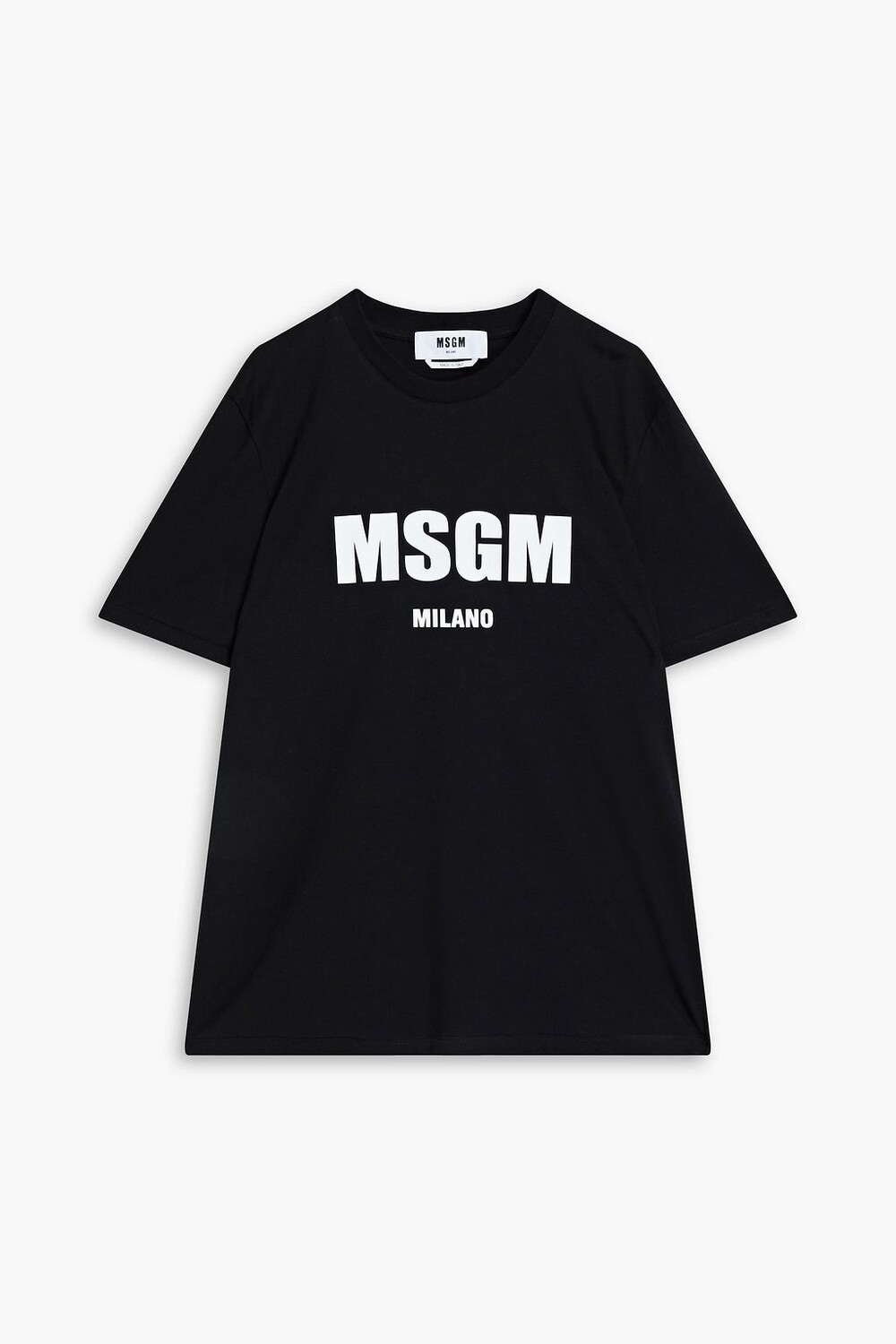 

Футболка из хлопкового джерси с логотипом MSGM, черный