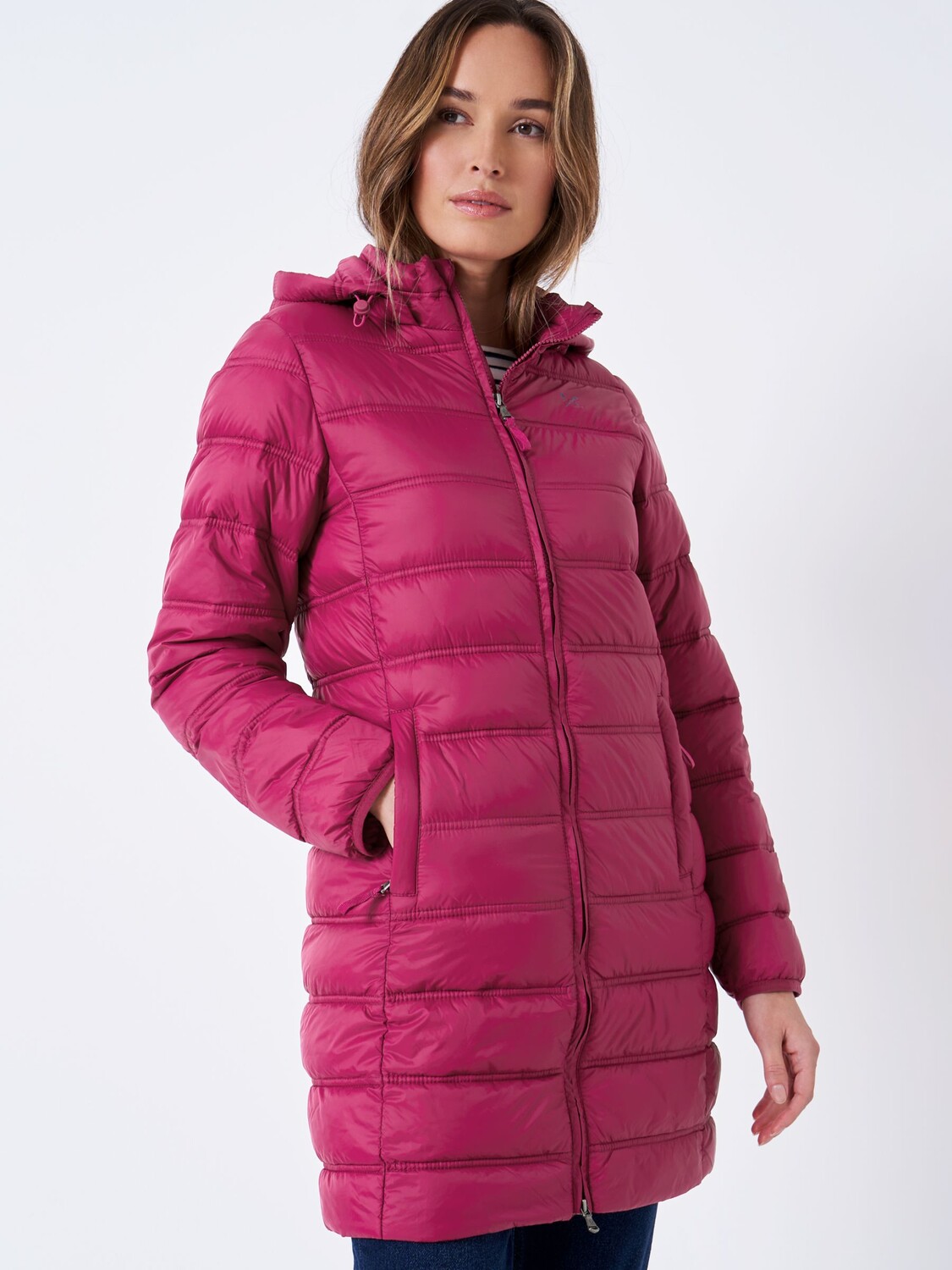 

Легкая стеганая куртка Crew Clothing, Damson
