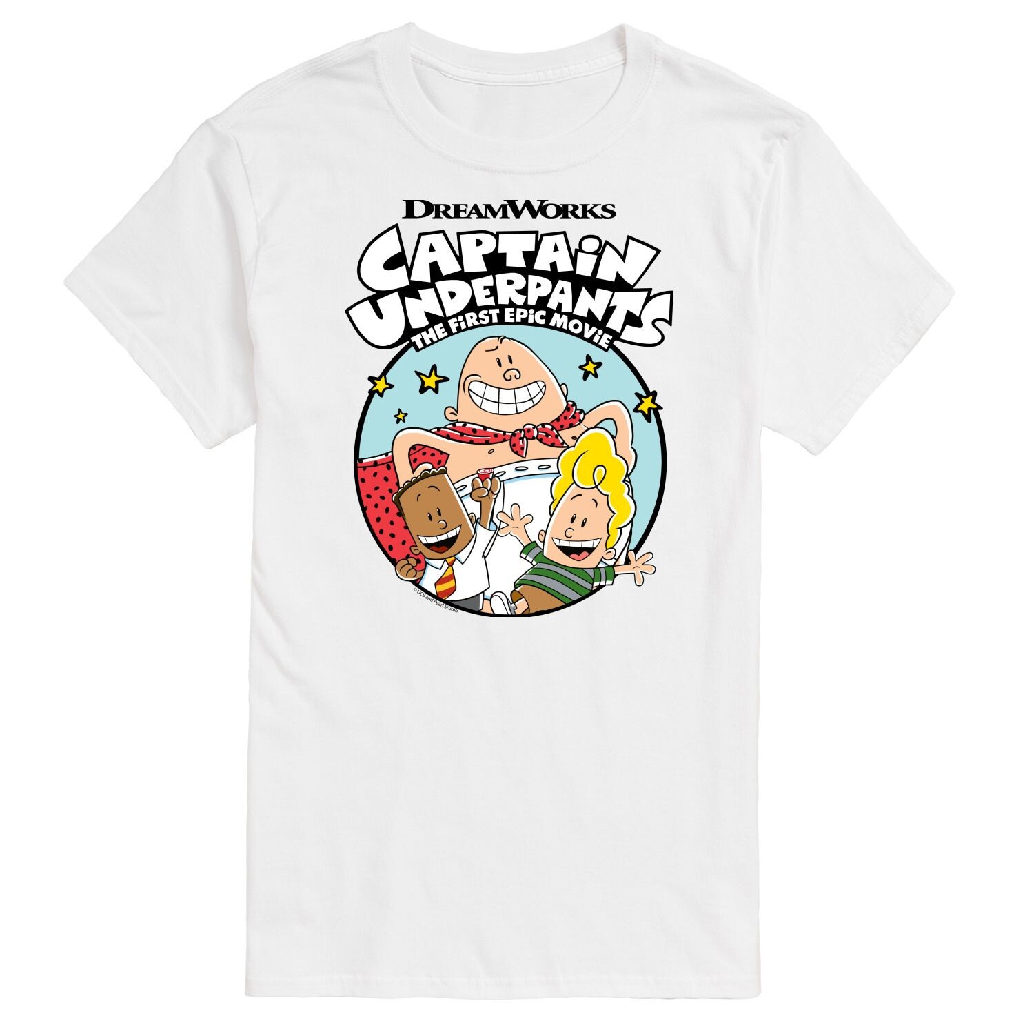 

Big & Tall Captain Underpants Футболка с цветами Джорджа Гарольда License, белый