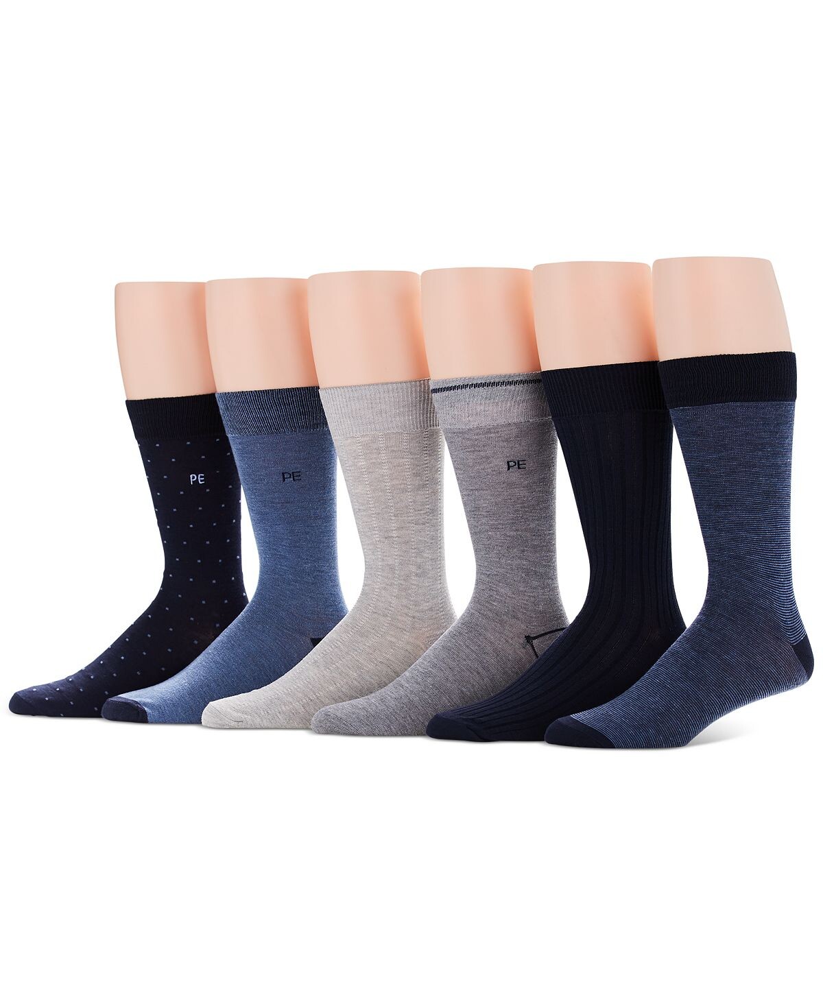 

Мужские 6-Пк. Повседневные классические носки Pindot Perry Ellis Portfolio