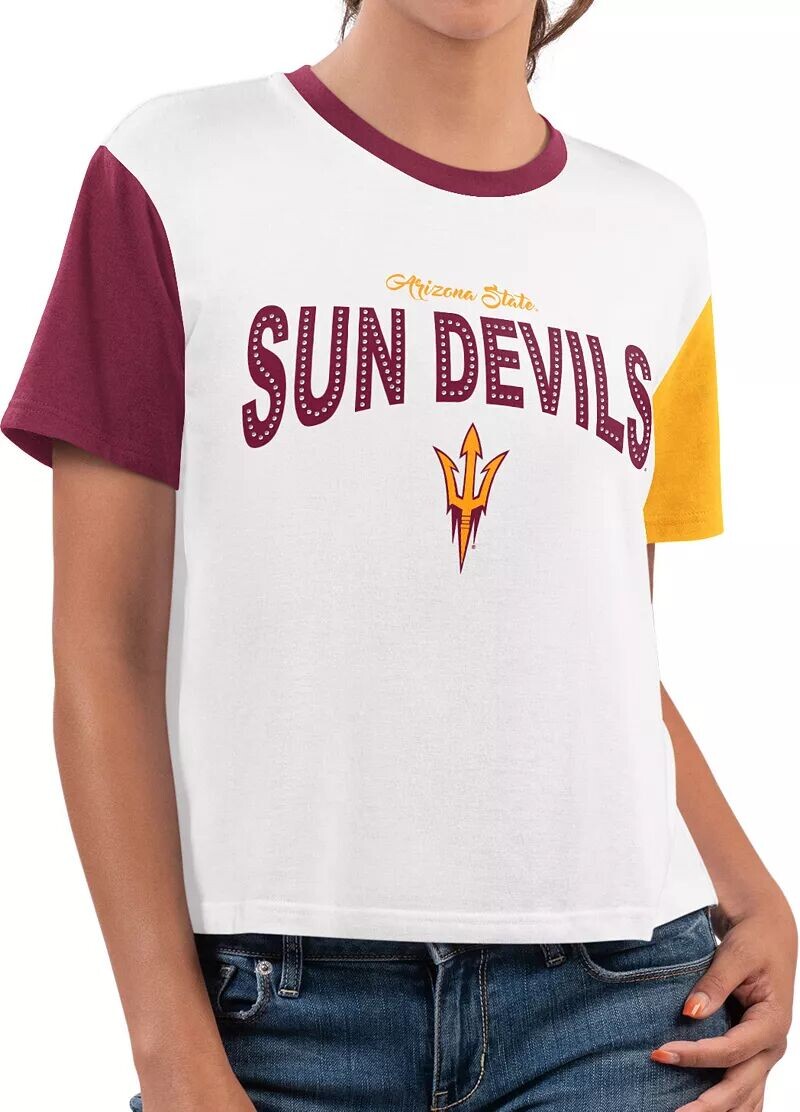 

Женская белая футболка Sun Devils G-III for Her для спринта штата Аризона