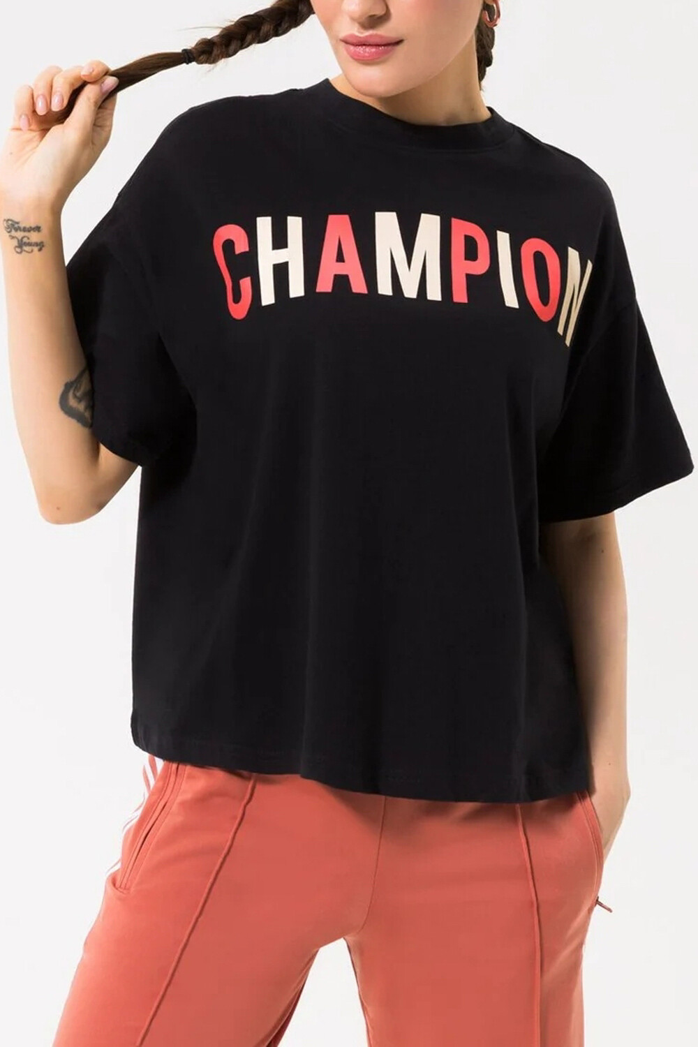 

Футболка Женская/Девочка ЧЕРНАЯ Champion, черный
