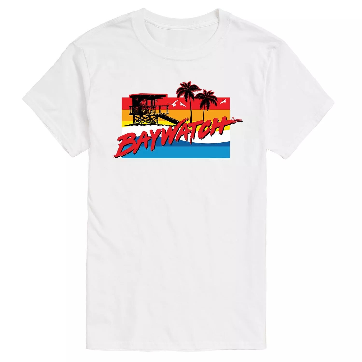 

Мужская футболка в пляжную полоску Baywatch Licensed Character