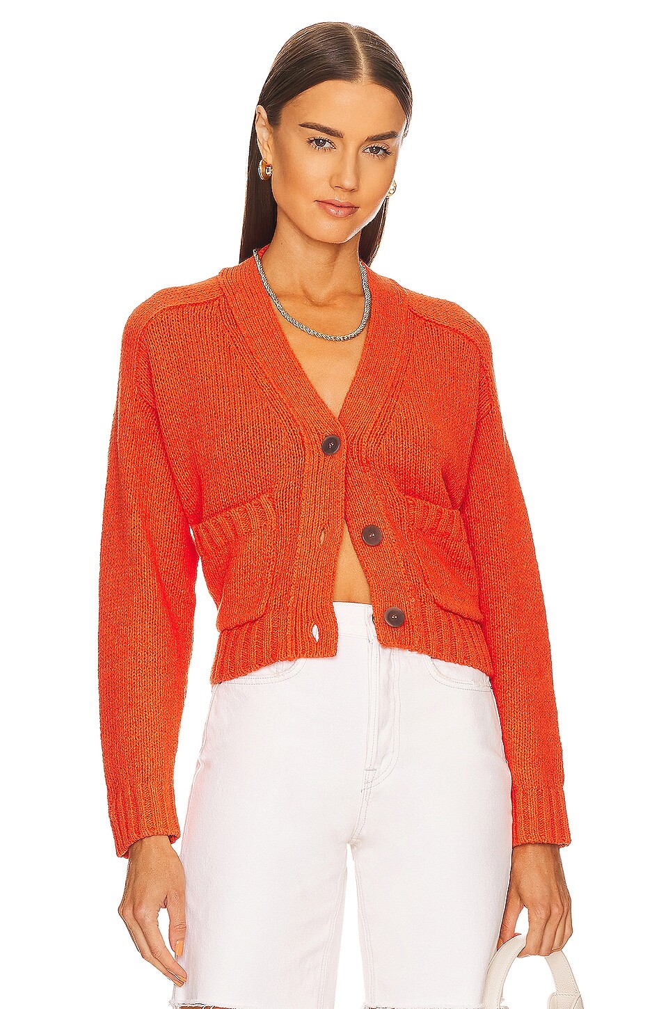 

Кардиган Brochu Walker Cropped, цвет Papaya