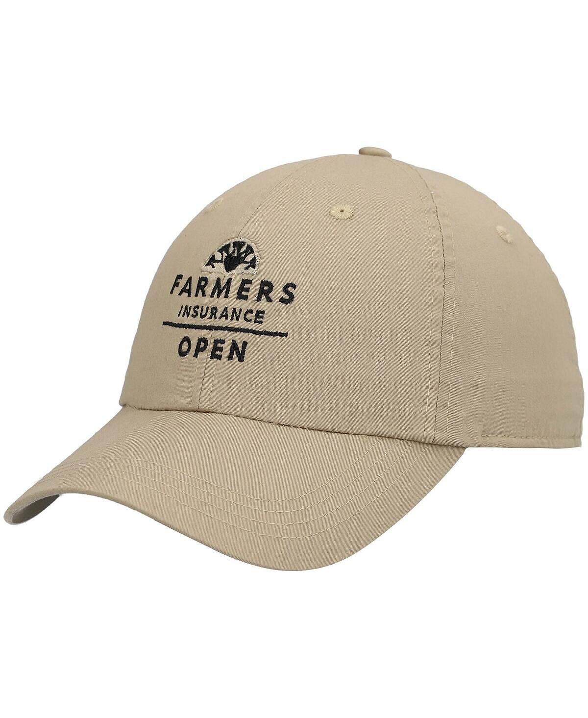 

Мужская регулируемая шляпа цвета хаки Farmers Insurance Open Shawmut Ahead
