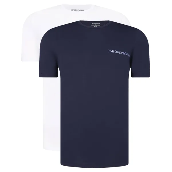 

Комплект из двух футболок стандартного кроя Emporio Armani, белый