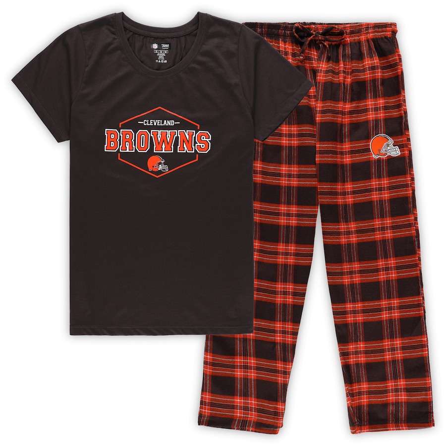 

Пижамный комплект Concepts Sport Cleveland Browns, коричневый